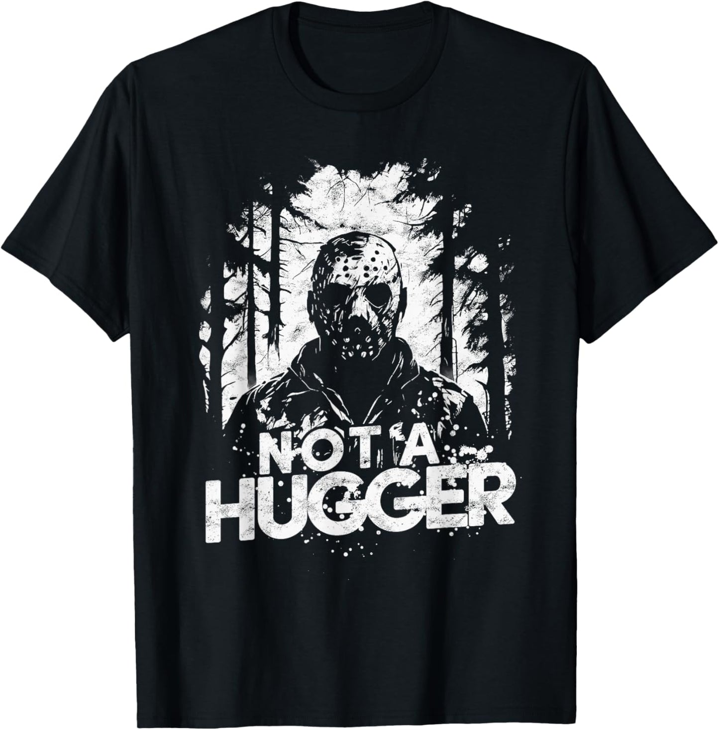 Funny Scary Character Hugger T-Shirt - T-Shirt | Black