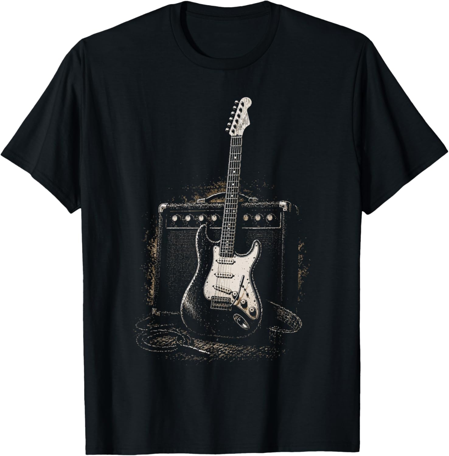 Timeless Electric Guitar Amp Classic Rock Music Lover T-Shirt - T-Shirt | Black