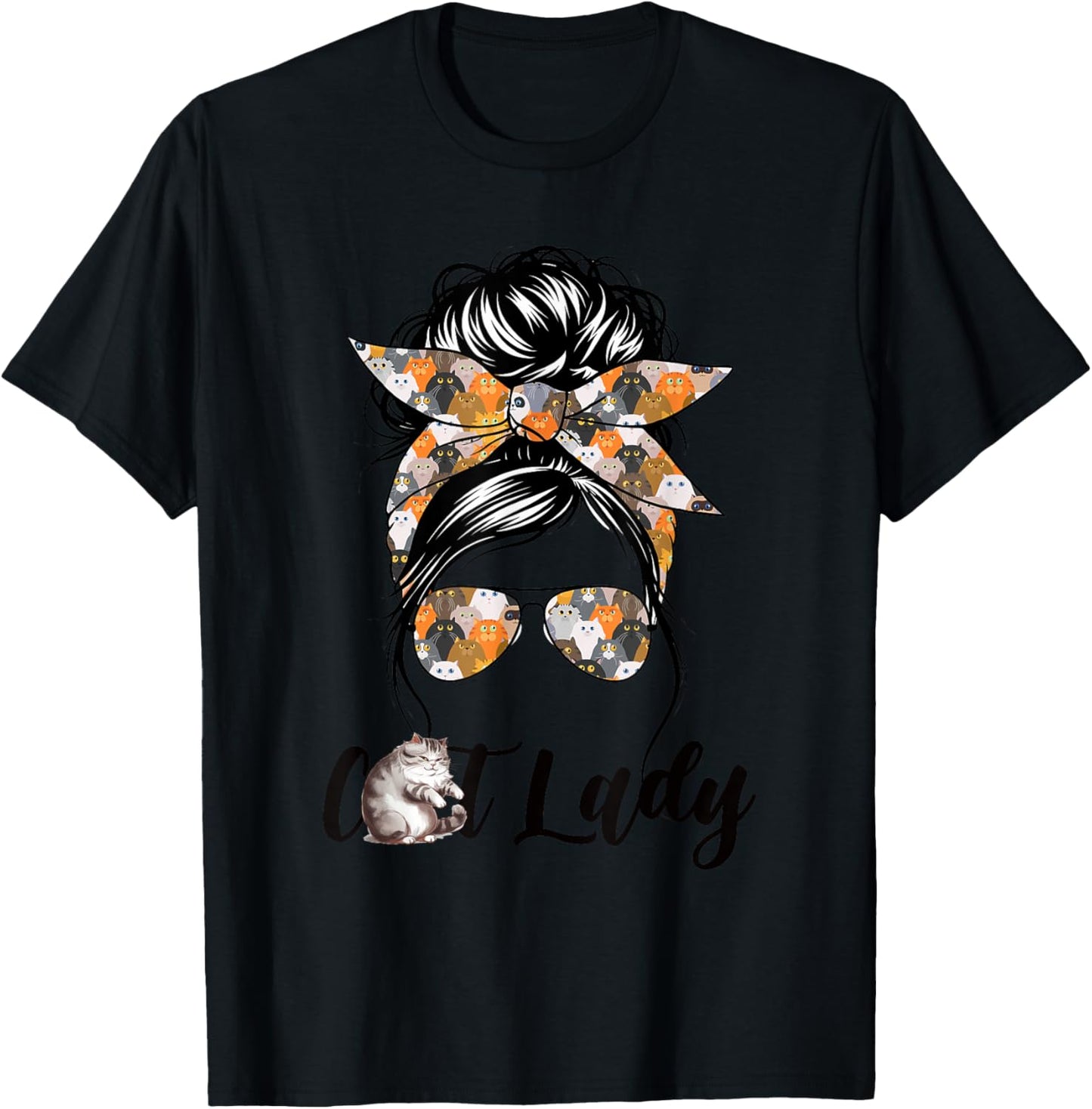 Cat lady, Crazy cat lady T-Shirt - T-Shirt | Black