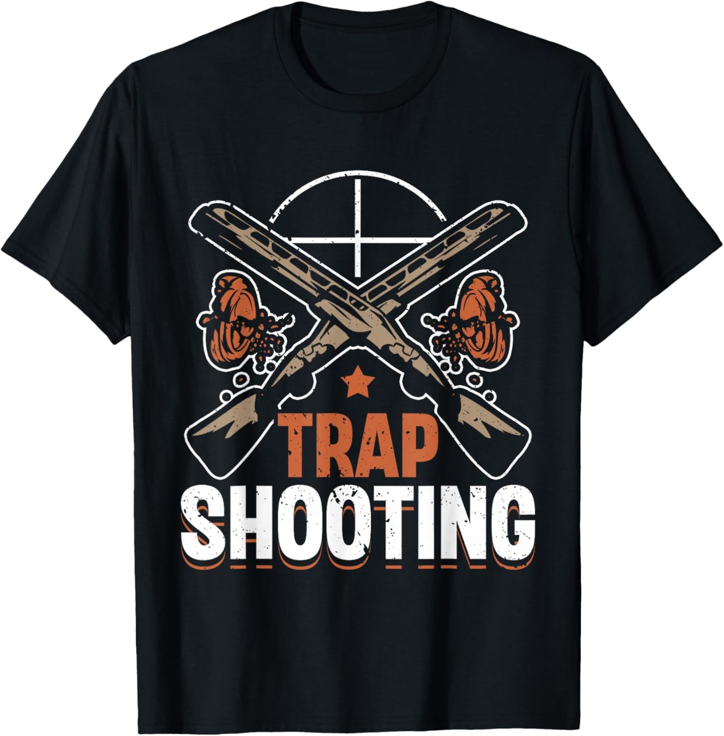 Trap Shooting Skeet Shotgun Pull Clay Pigeon Shooting T-Shirt - T-Shirt | Black
