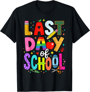 Teacher Student Classroom Fun End of Year Last Day of School T-Shirt - T-Shirt | Black