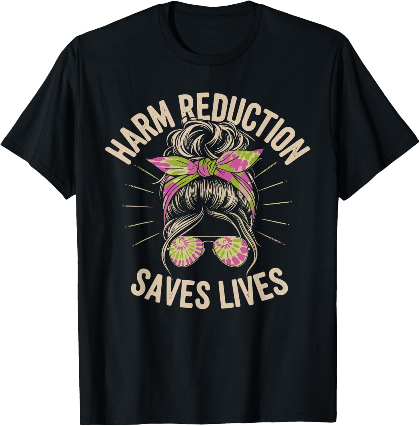 Harm Reduction Saves Lives Mental Health Awareness Month Men T-Shirt - T-Shirt | Black