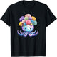 Méduse Kawaii avec Couronne de Coquillages colorés T-Shirt - T-Shirt | Black