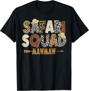 Safari Zoo Safari Squad Mawmaw of Birthday Boy Girl T-Shirt - T-Shirt | Black