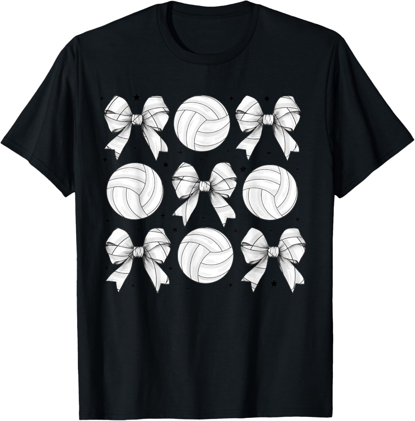 Funny Volleyball For Girls Teens Women Volleyball Coquette T-Shirt - T-Shirt | Black