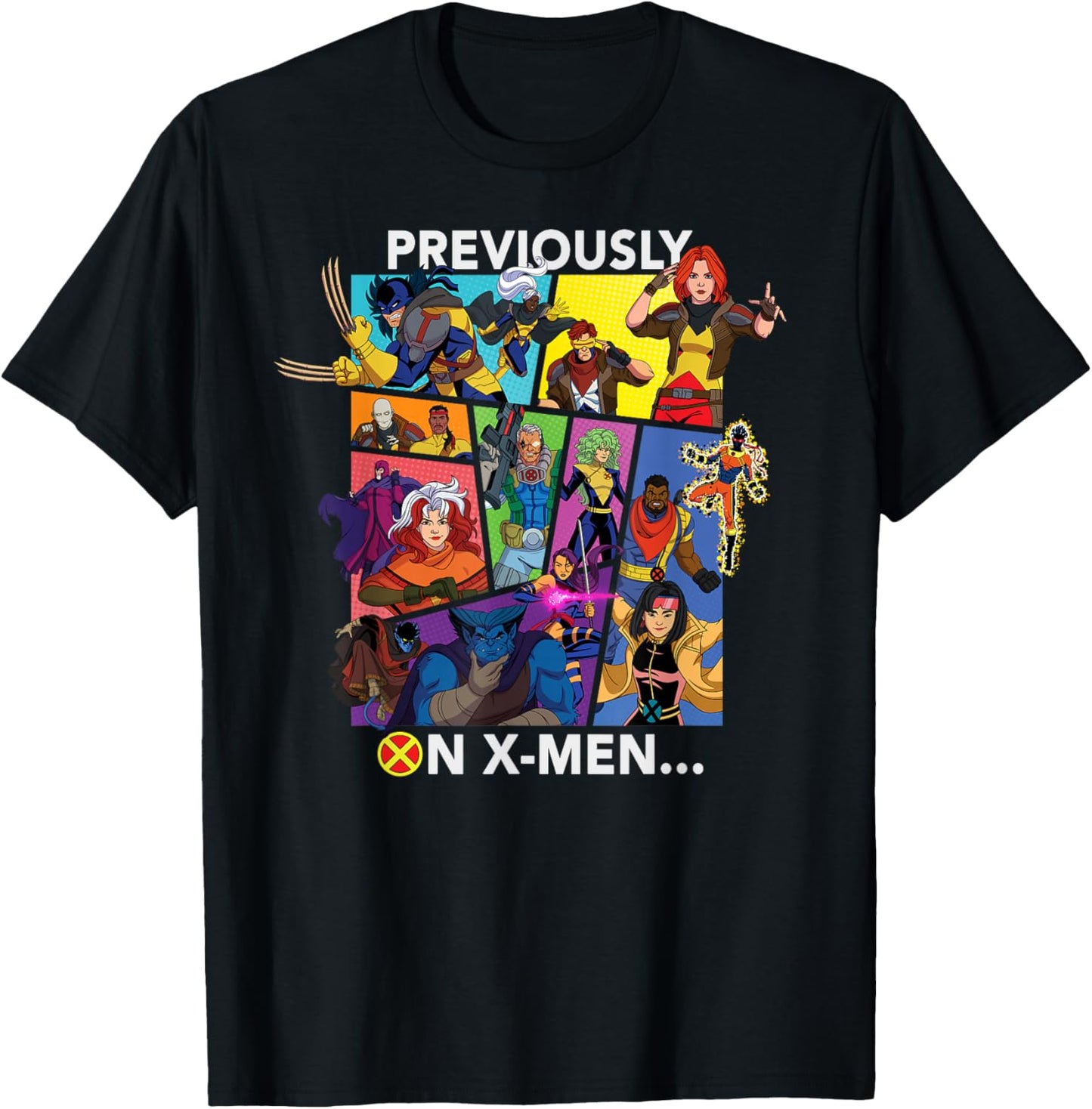 Marvel Studios X-Men '97 Season 2 Previously on X-Men T-Shirt - T-Shirt | Black