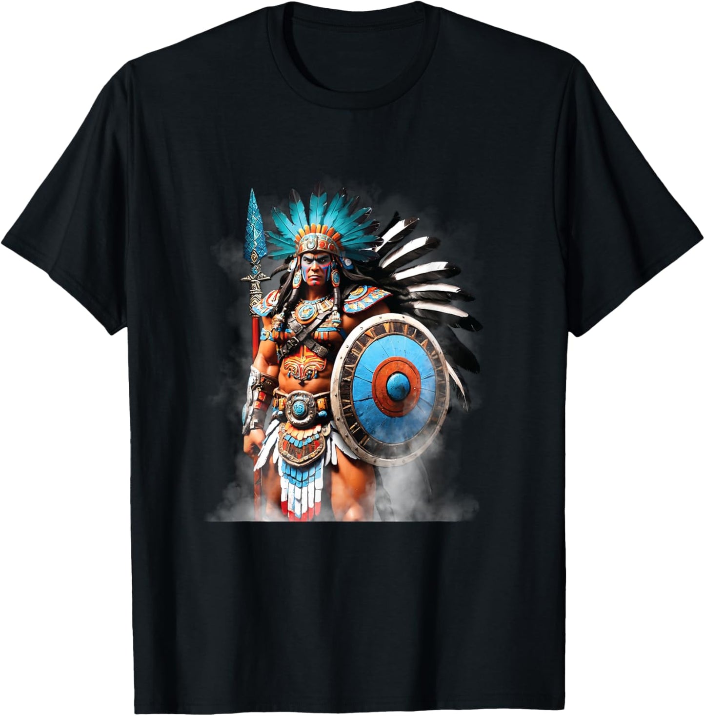 Huitzilopochtli Aztec Sun and War God Tenochtitlan Mayan T-Shirt - T-Shirt | Black