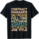 Wizard Job Title Quote Funny Contract Manager T-Shirt - T-Shirt | Black