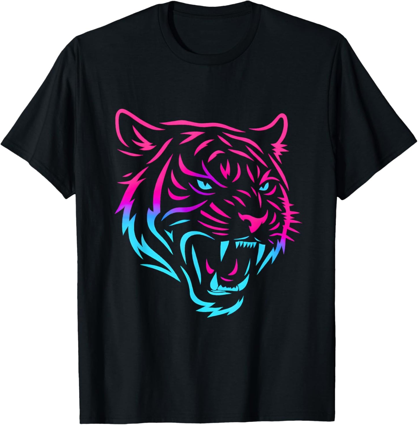 Tiger Fierce Glowing Graphic T-Shirt - T-Shirt | Black