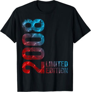 18th Birthday Man Woman 18 Years 2008 T-Shirt - T-Shirt | Black