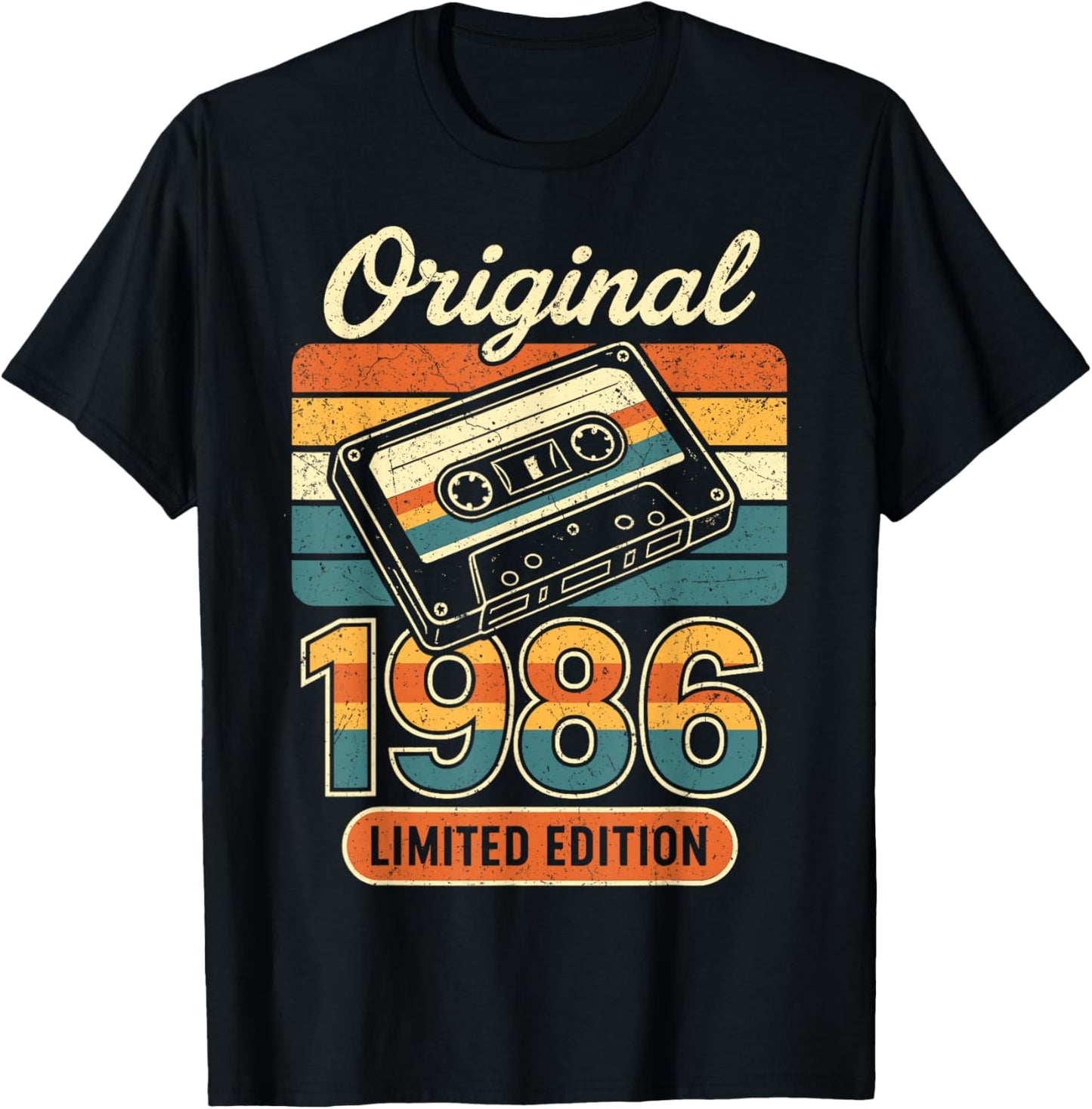 40th Birthday Man Woman 40 Years Deco 1986 Funny Gift T-Shirt - T-Shirt | Black