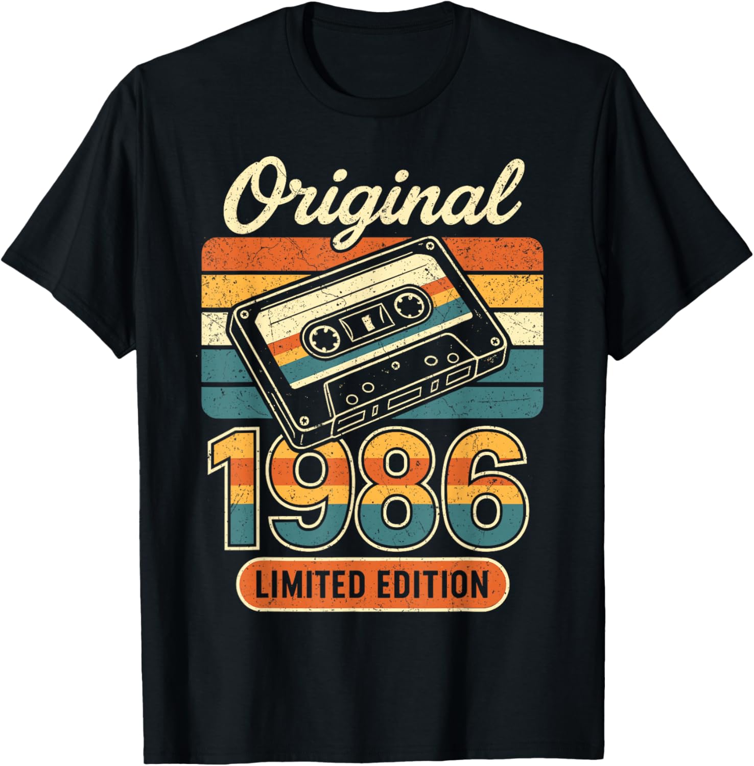 40th Birthday Man Woman 40 Years Deco 1986 Funny Gift T-Shirt - T-Shirt | Black