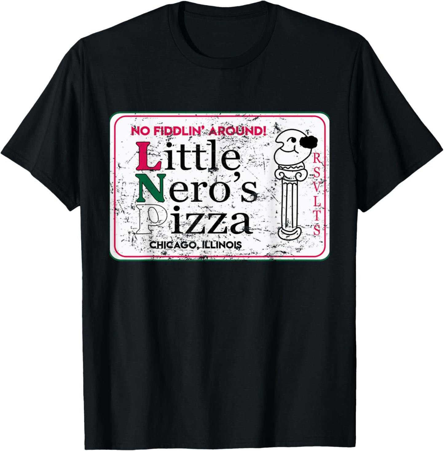 Christmas Little 90s Neros Pizza T-Shirt - T-Shirt | Black