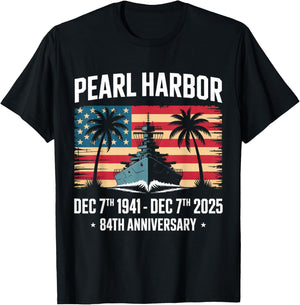 Remember Pearl Harbor Memorial Day December 7th 1941 T-Shirt - T-Shirt | Black