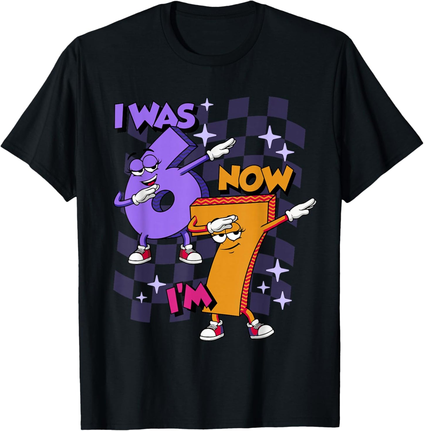 Dabbing 67 I was 6 Now I'm 7 Funny Birthday Girl Kids 67 T-Shirt - T-Shirt | Black