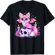Halloween Kawaii Pastel Goth Cute Creepy Fox Bat Skeleton T-Shirt - T-Shirt | Black