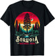 Sequoia National Park Sunset Retro T Vintage Apparel T-Shirt - T-Shirt | Black