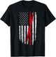 Distressed Drum Sticks American Flag For Patriotic Drummer T-Shirt - T-Shirt | Black