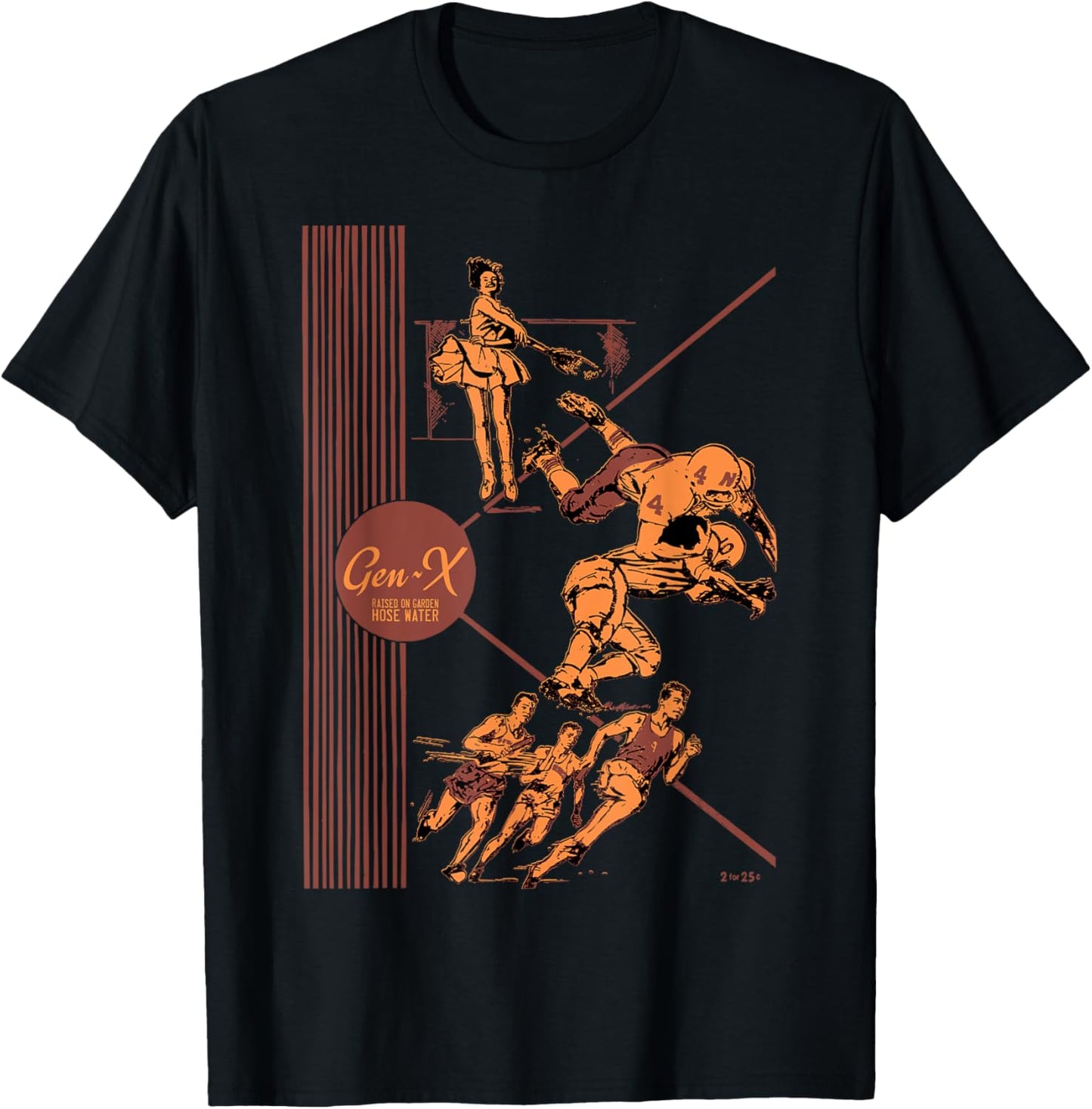 GEN X Raised On Garden Hose Water Genx gift T-Shirt - T-Shirt | Black