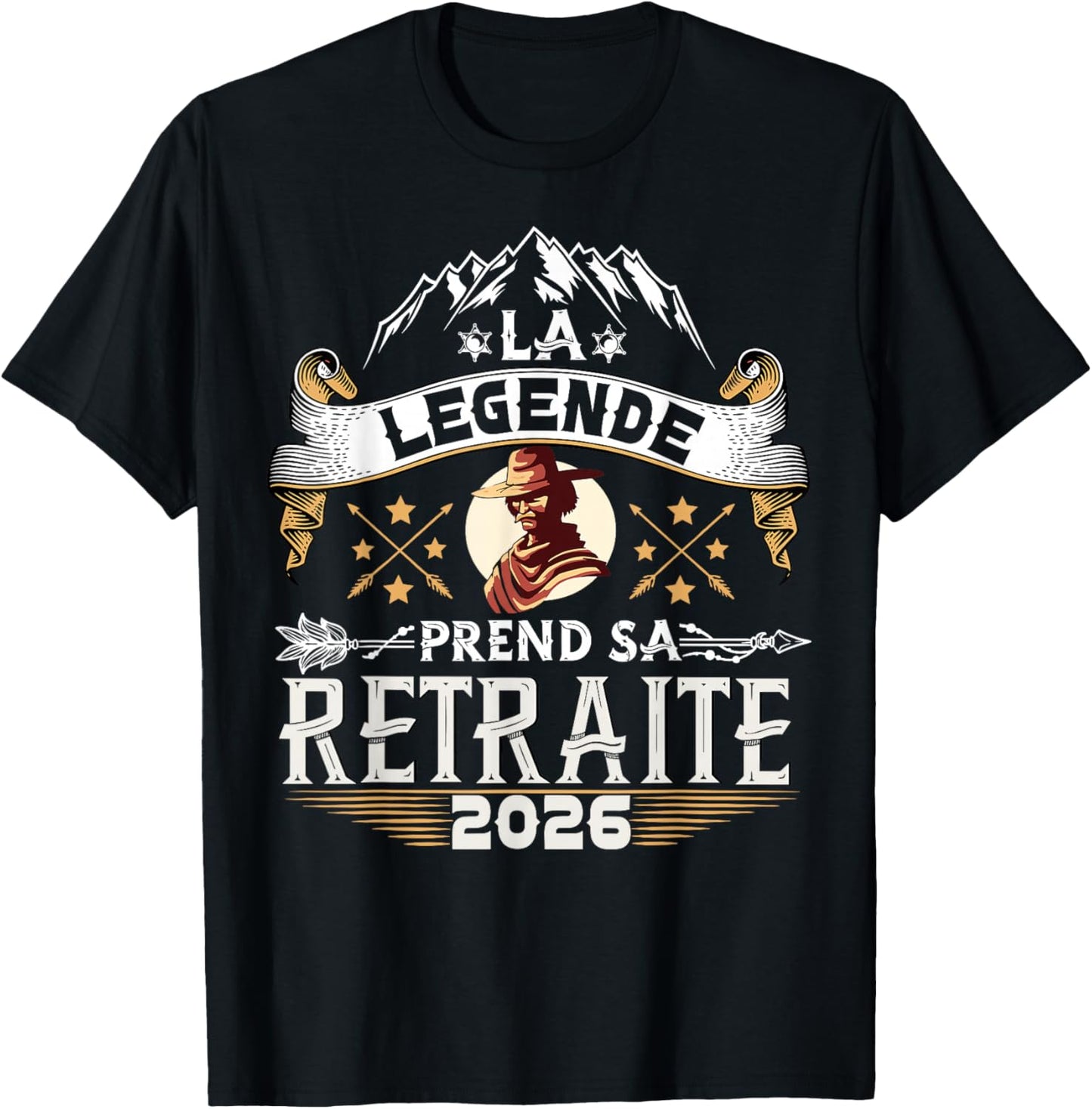 La Légende Prend Sa Retraite 2026 Homme Humour Humoristique T-Shirt - T-Shirt | Black
