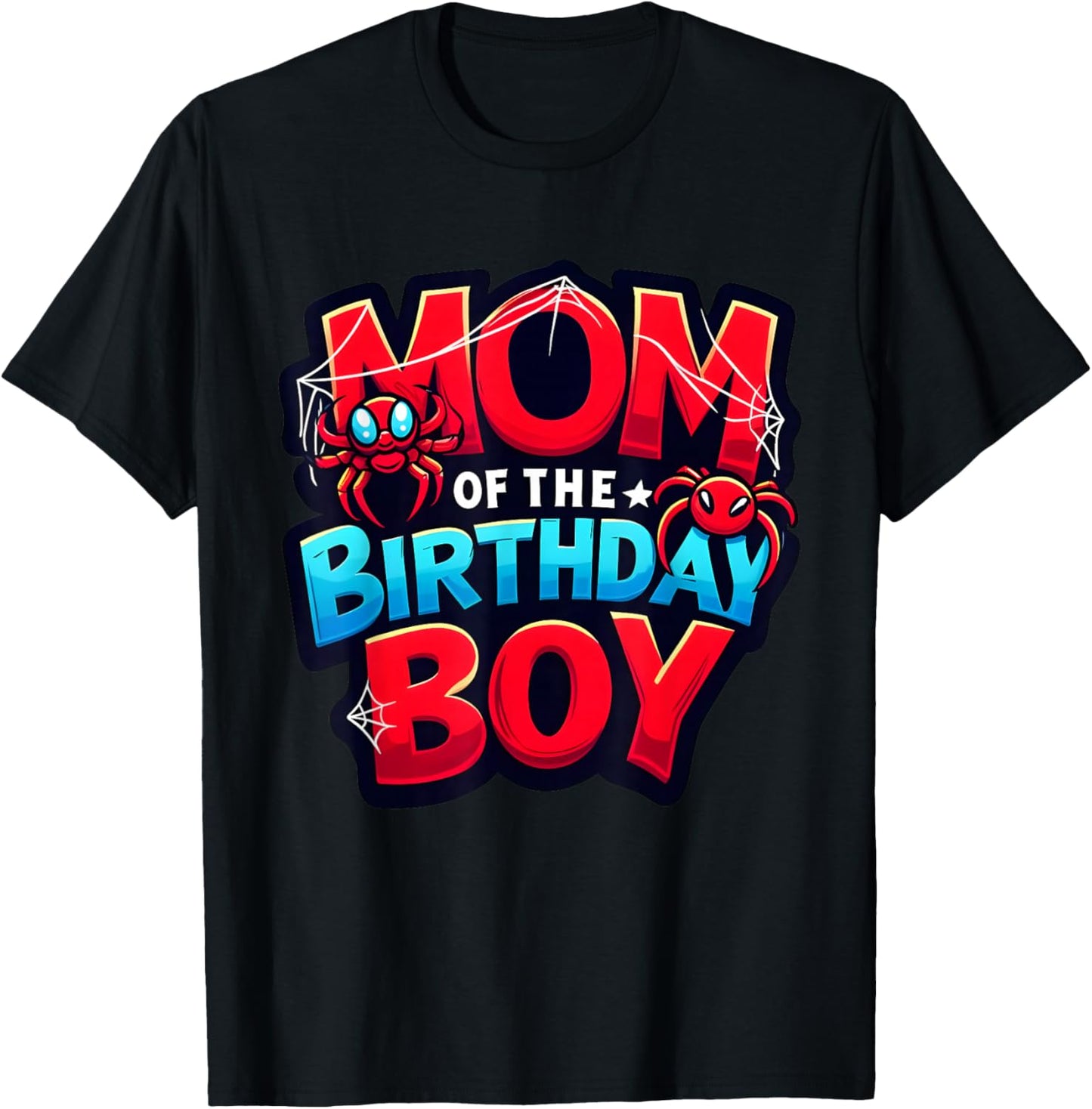 Mum Birthday Girl Spider Family Reunion T-Shirt - T-Shirt | Black