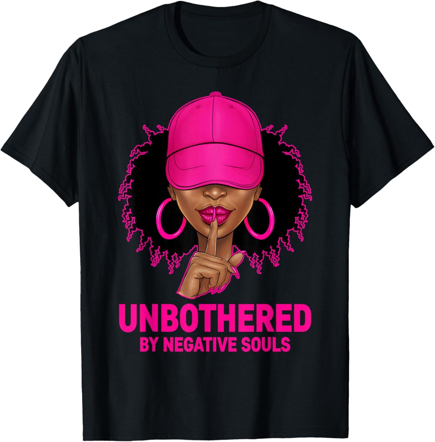 Afro Queen With Cap Sassy Black Woman African American Women T-Shirt - T-Shirt | Black