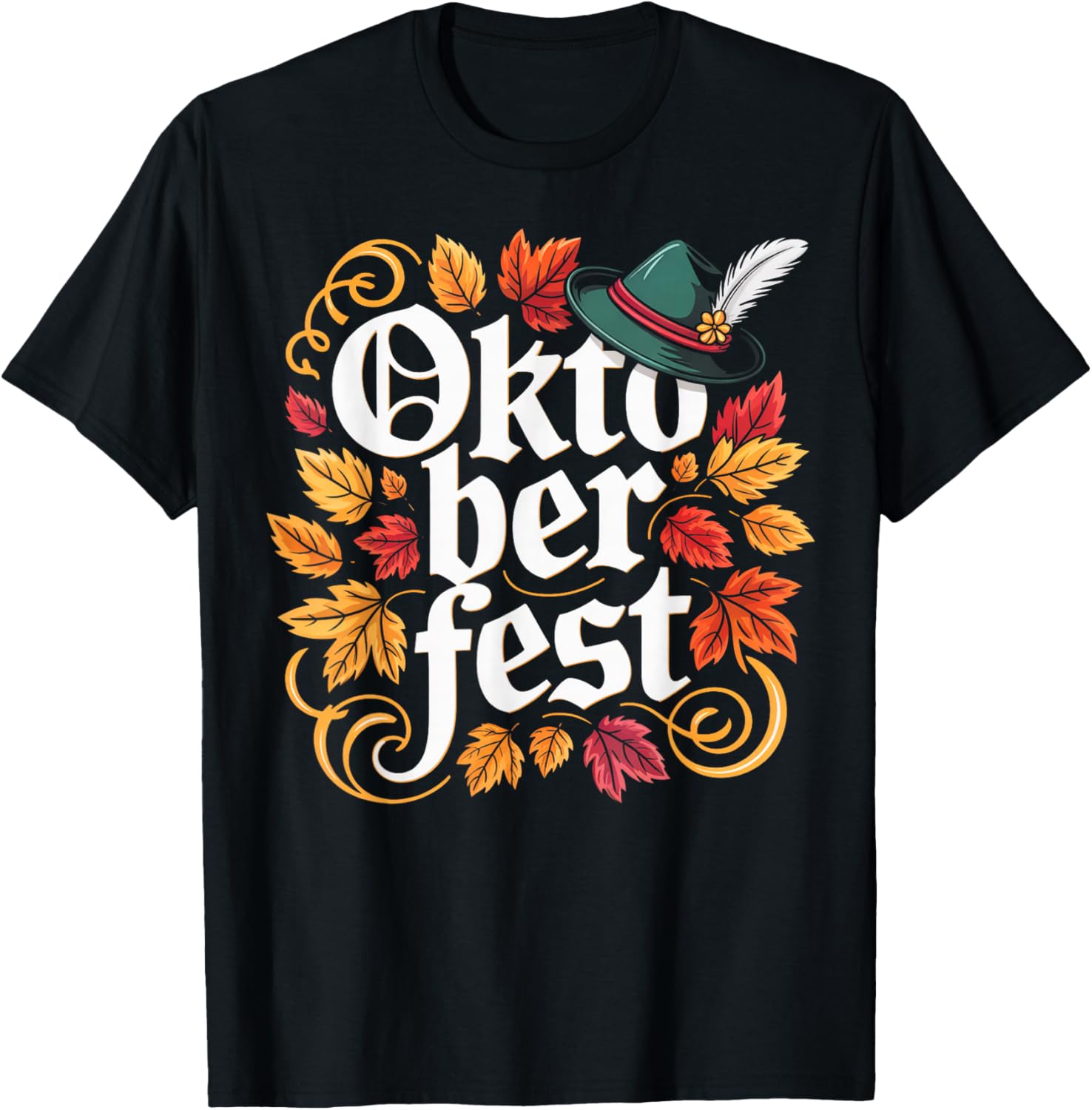 Oktoberfest Fall German Costume Women Kids T-Shirt - T-Shirt | Black