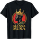 Mansa Musa African King Richest Man in History Mali Empire T-Shirt - T-Shirt | Black