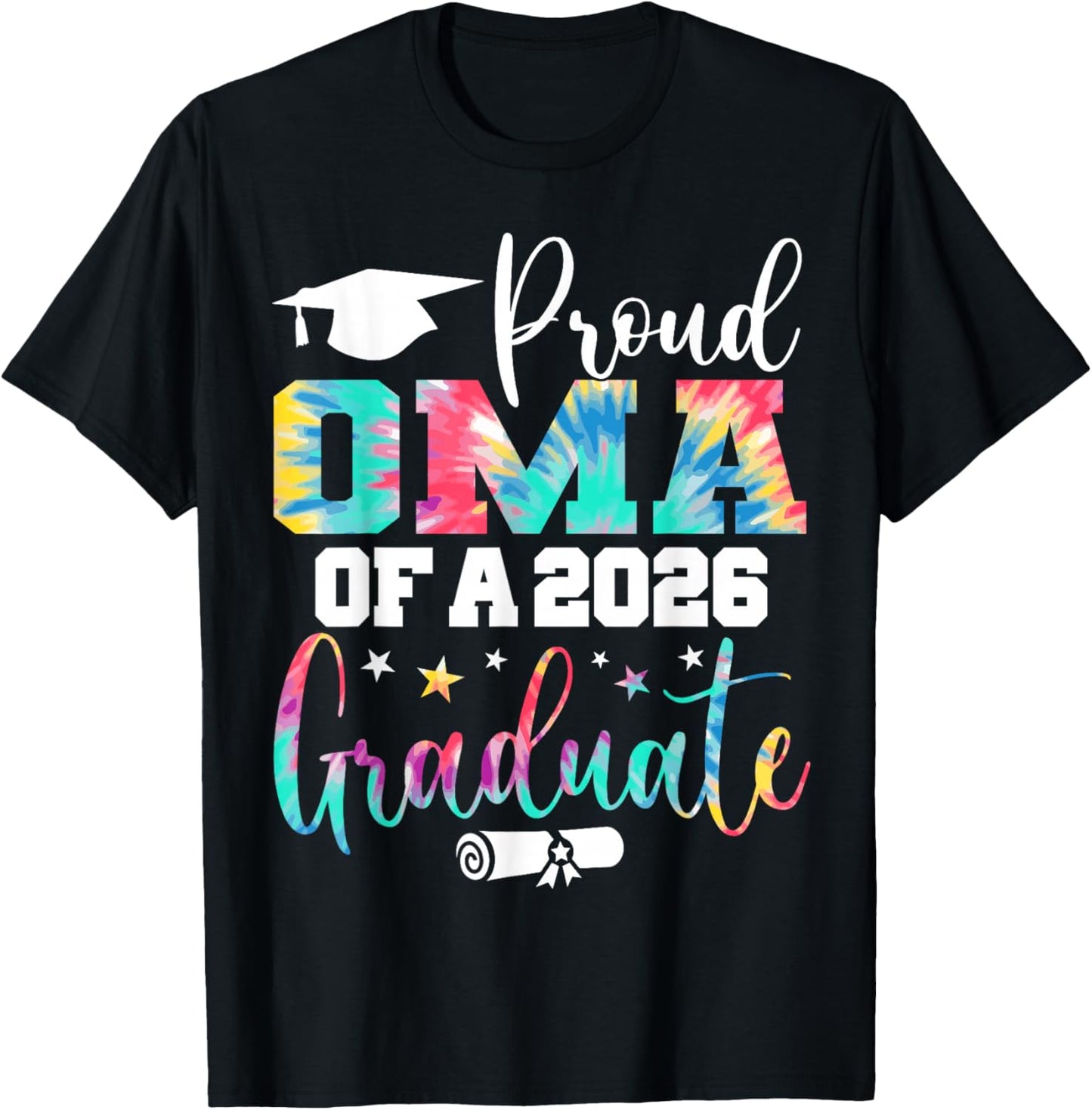 Oma Senior 2026 Proud Oma of A Class of 2026 Graduate T-Shirt - T-Shirt | Black