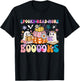 Spooky Read More Boooooks Cute Ghost Pumpkin Reading Groovy T-Shirt - T-Shirt | Black