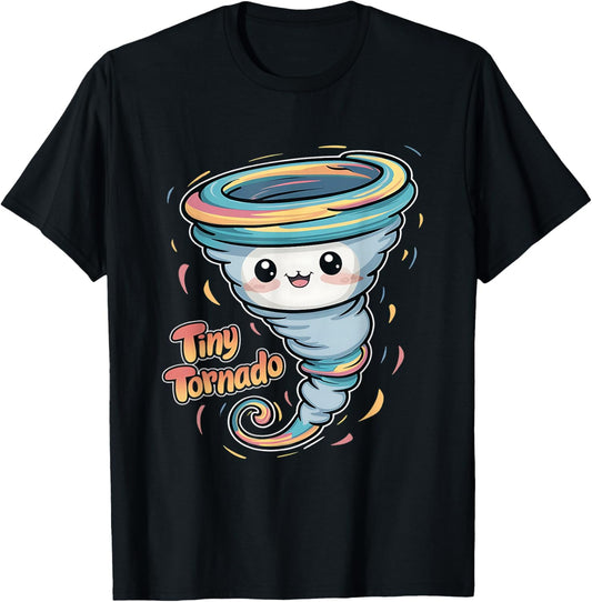 Cute Tiny Tornado for Messy Children And Toddlers Boy Girl T-Shirt - T-Shirt | Black