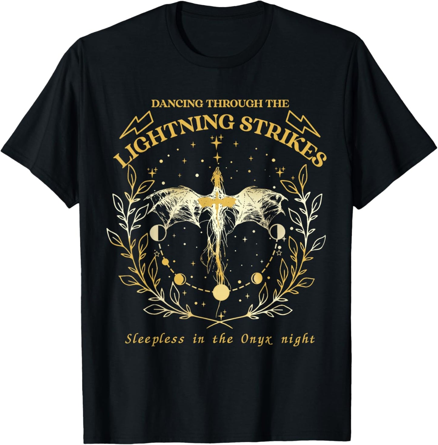 Dancing Through The Lightning Strikes Dragon Lover Women Men T-Shirt - T-Shirt | Black