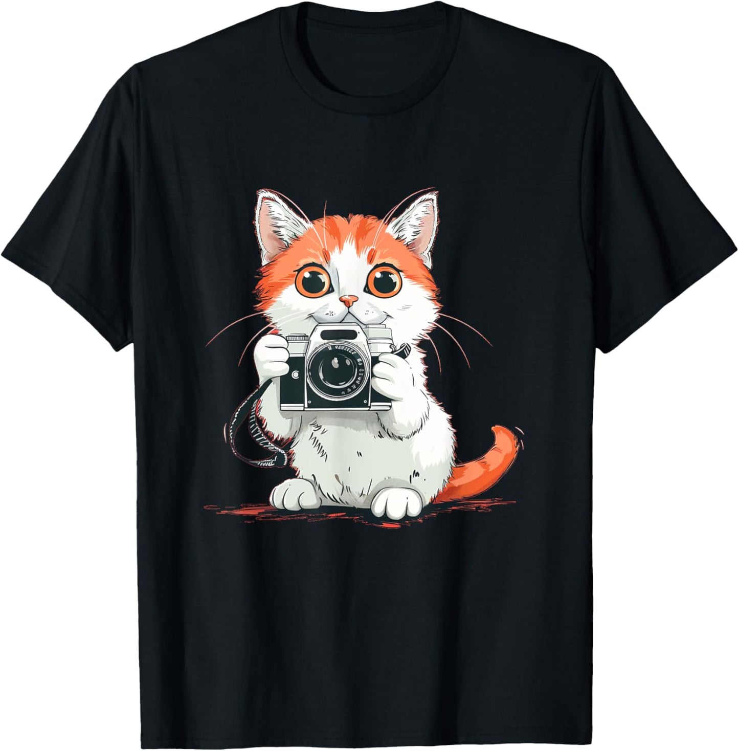 Cute Camera Cat Costume for funny Boys and Girls T-Shirt - T-Shirt | Black