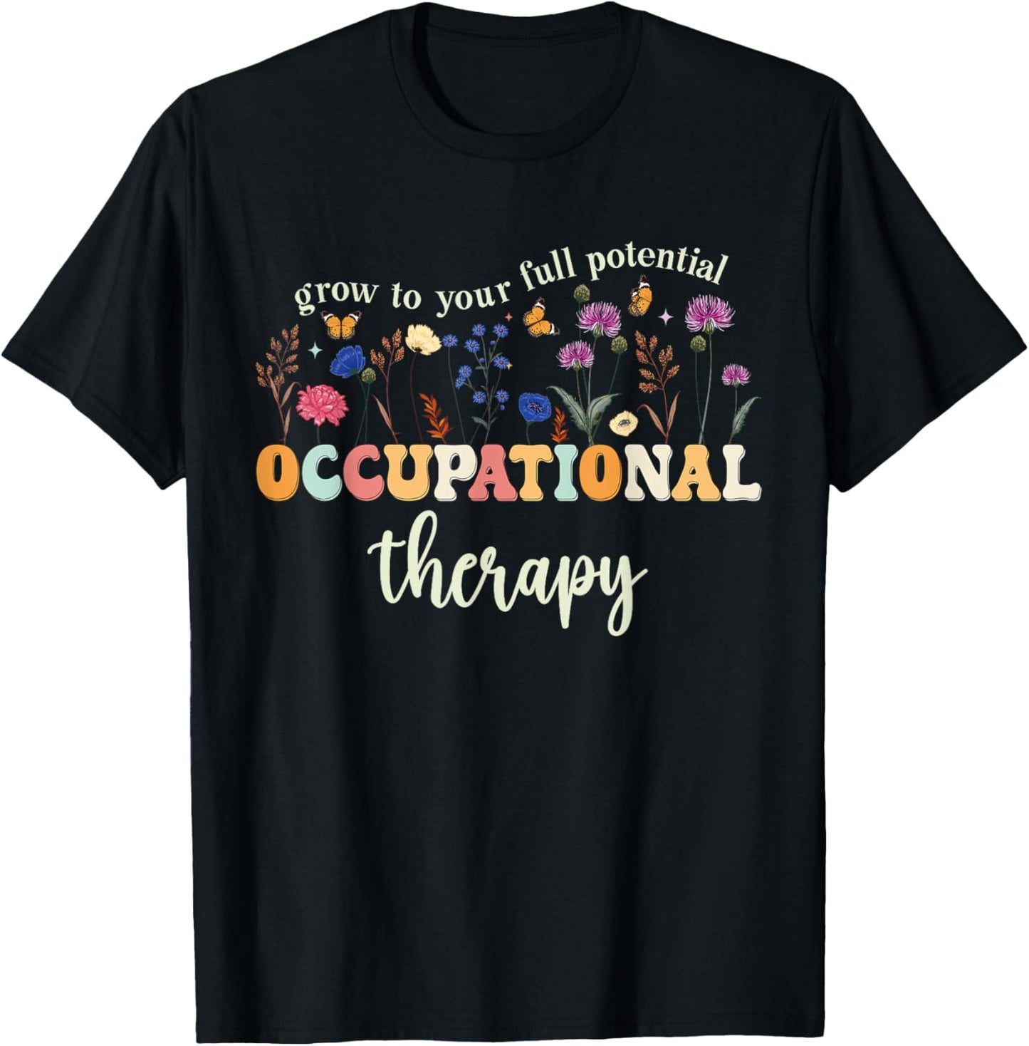 Pediatric Occupational Therapy Assistant Funny OT Therapist T-Shirt - T-Shirt | Black