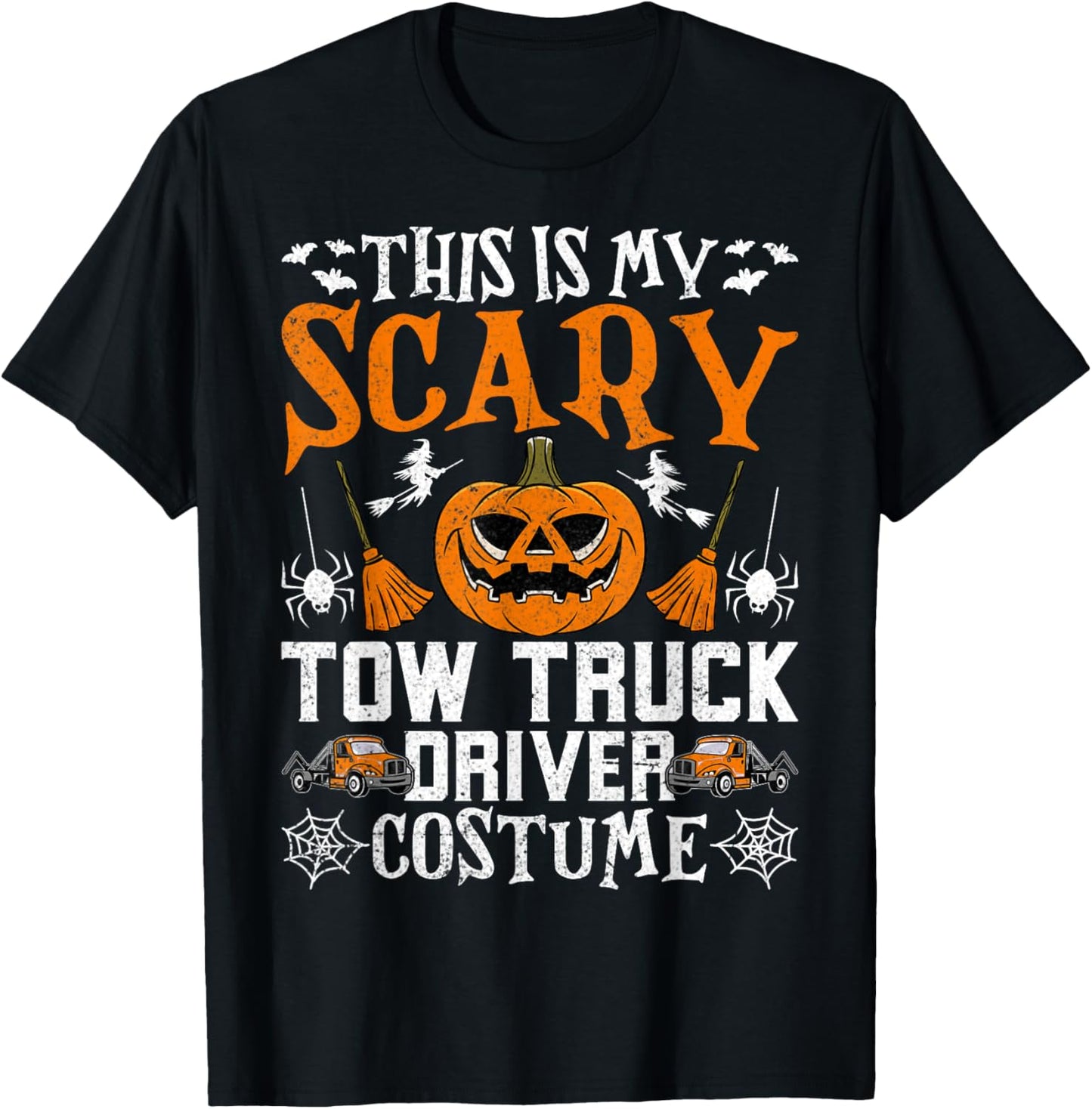 This Is My Scary Tow Truck Towing Driver Costume - Halloween T-Shirt - T-Shirt | Black