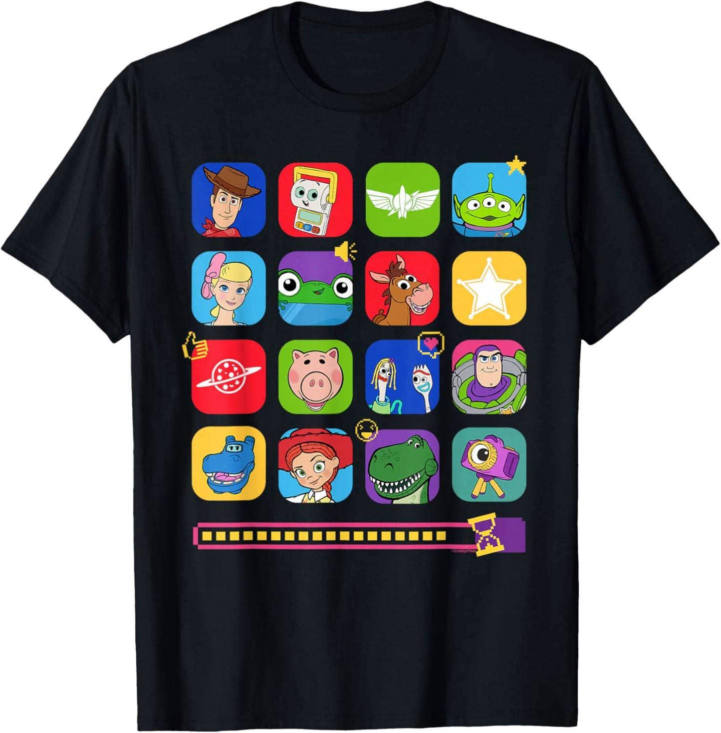 Disney and Pixar's Toy Story 5 Character Portrait Grid T-Shirt - T-Shirt | Black