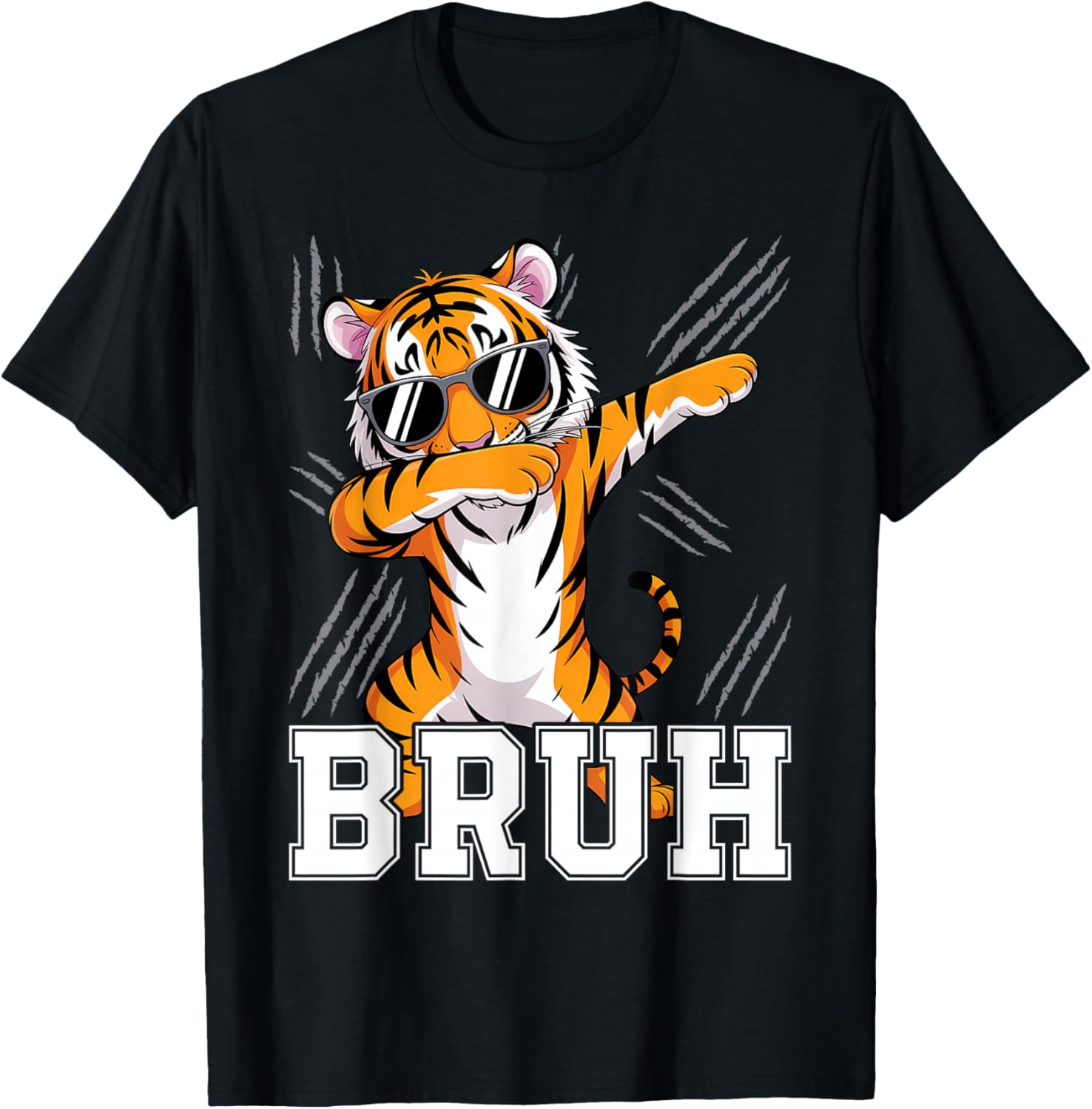 Vintage Bruh Game Day Funny Tigers Apparel Women Kid T-Shirt - T-Shirt | Black
