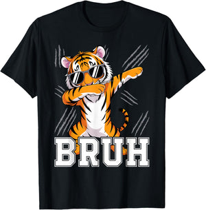 Vintage Bruh Game Day Funny Tigers Apparel Women Kid T-Shirt - T-Shirt | Black
