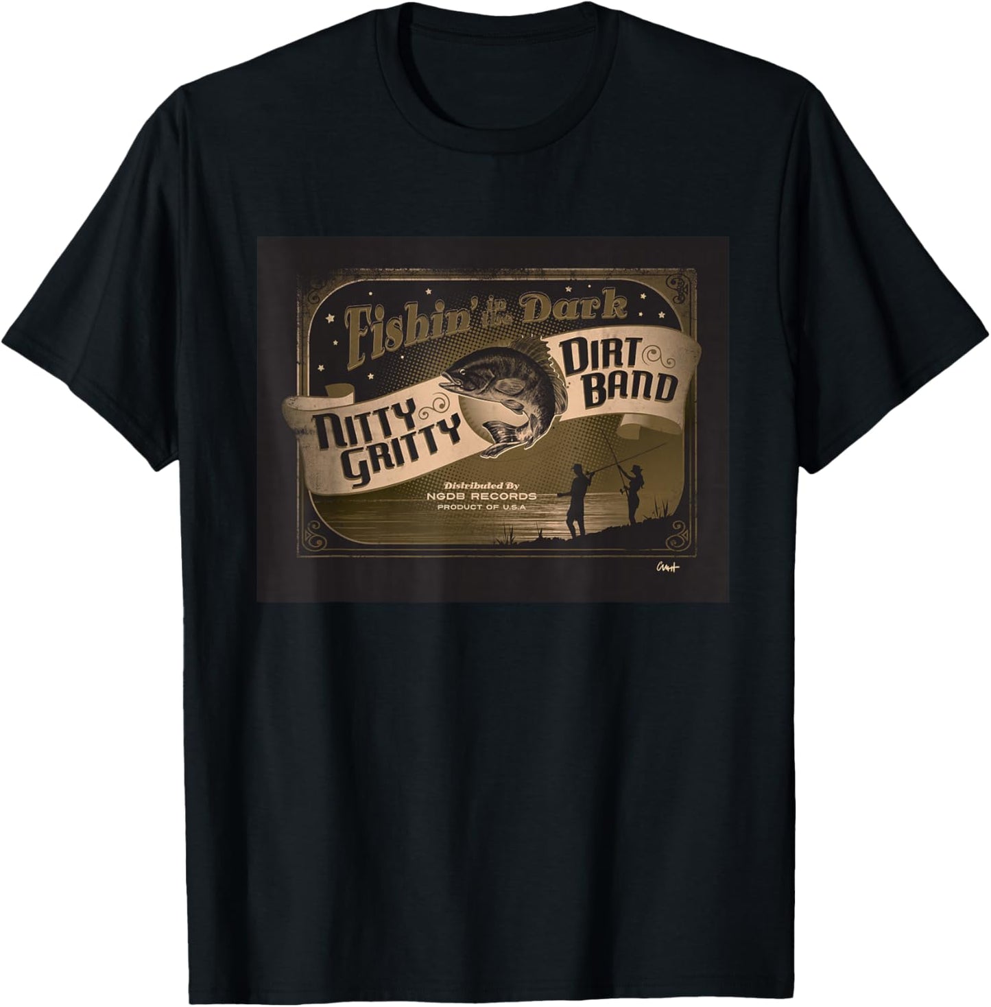Nitty Gritty Dirt Band Fishin in The Dark T-Shirt - T-Shirt | Black