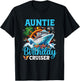 Auntie Of The Birthday Cruiser Cruise Boat Birthday Party T-Shirt - T-Shirt | Black