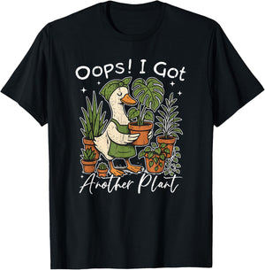 Oops I Got Another Plant, Silly Goose Plant, Funny Gardening T-Shirt - T-Shirt | Black