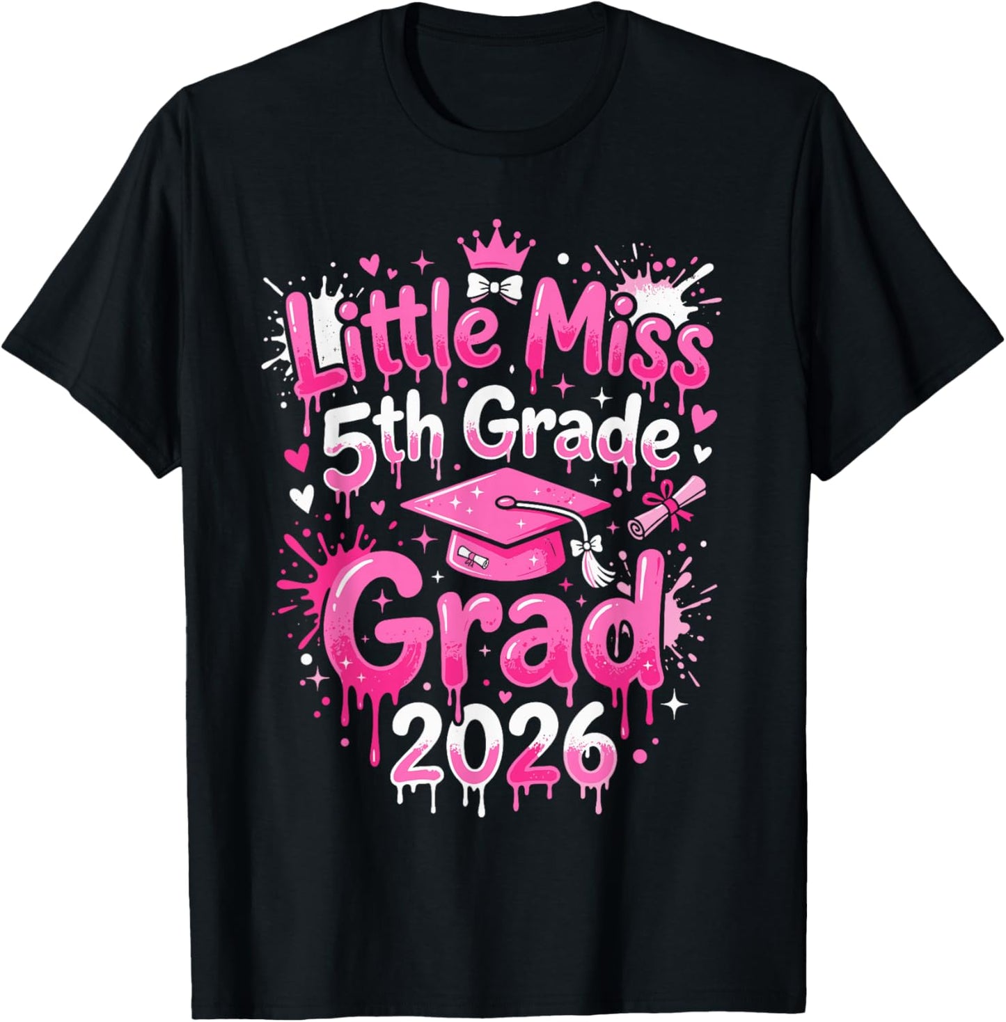 5th Grade Graduation Outfits Girls, Kids Little 5th Grade T-Shirt - T-Shirt | Black
