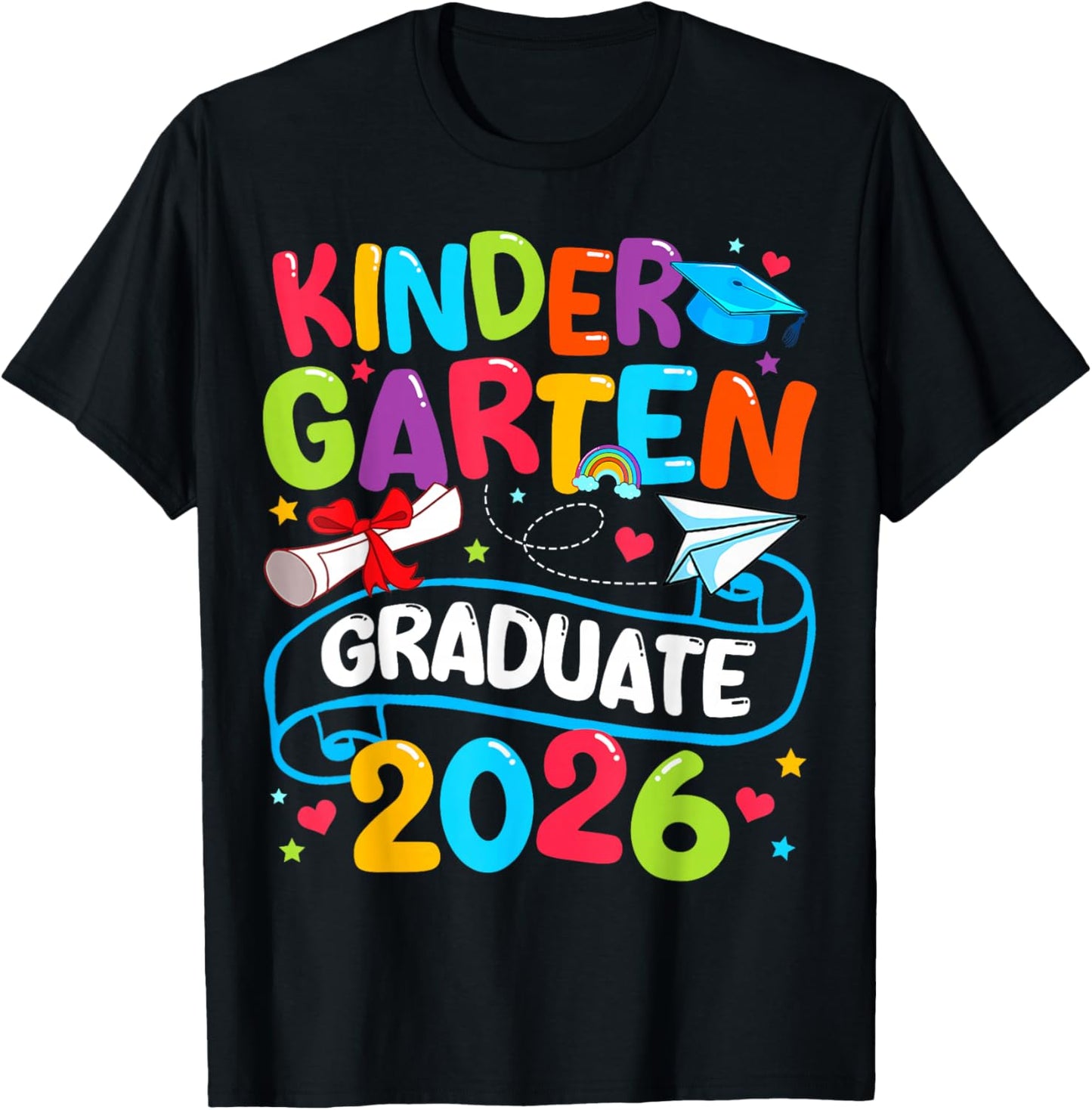 Kindergarten Graduation 2026 Pre-k Graduate Kids Boys Girls T-Shirt - T-Shirt | Black
