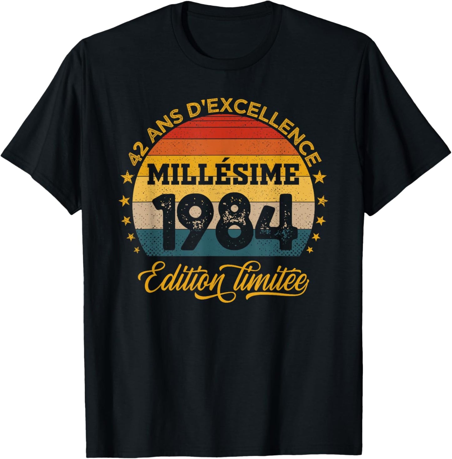 42 Years Anniversary Man Vintage 1984 Made in 1984 T-Shirt - T-Shirt | Black