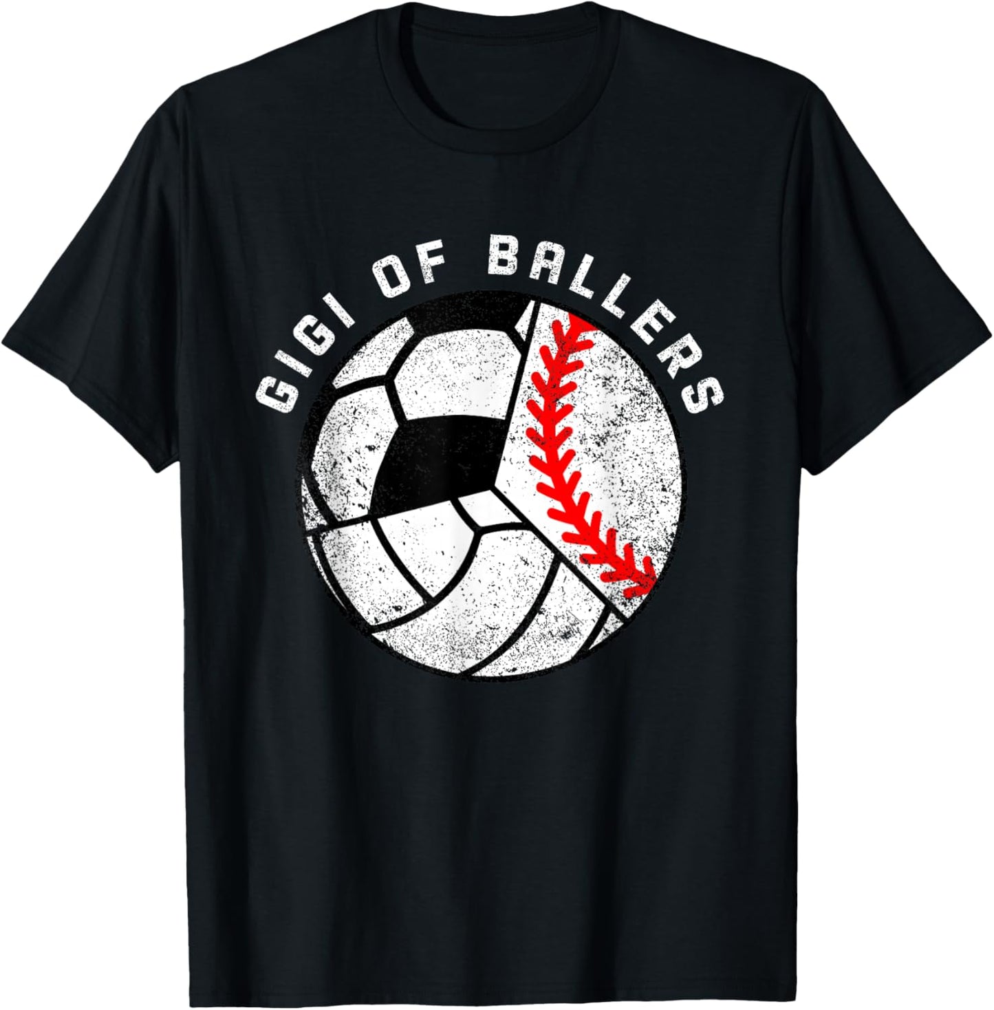 Gigi of Ballers Funny Baseball Volleyball Soccer Gigi T-Shirt - T-Shirt | Black