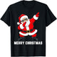 Merry Christmas Dabbing Santa Men Kids Boys Xmas Pajamas T-Shirt - T-Shirt | Black
