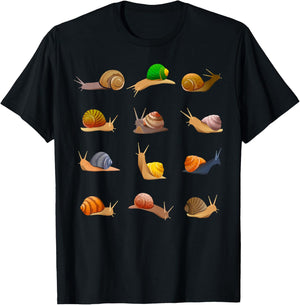 Cool Snail Design Women Insect Animal Snail Lover T-Shirt - T-Shirt | Black