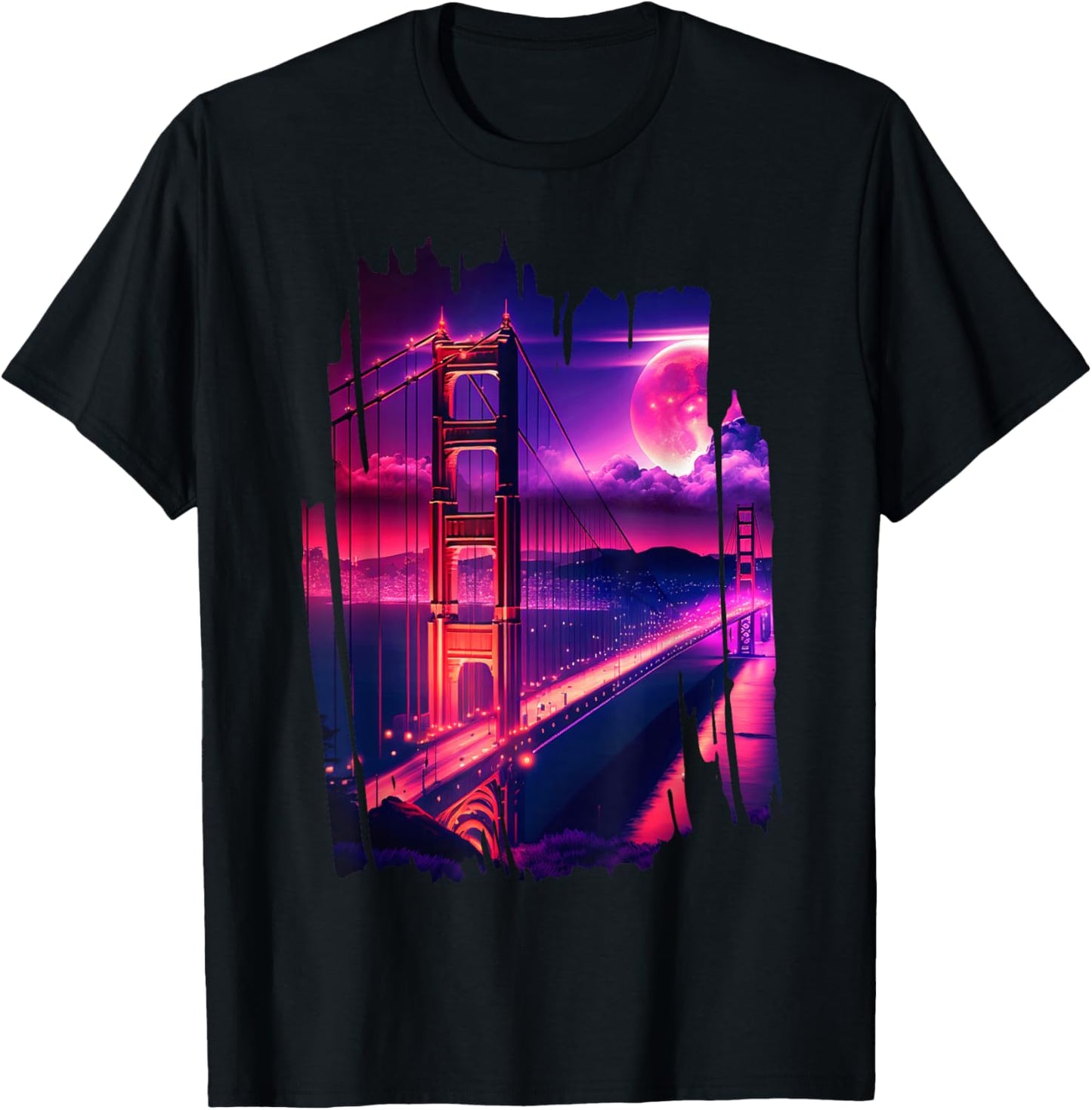 San Francisco Vaporwave Aesthetic Retro Style I Love SF T-Shirt - T-Shirt | Black
