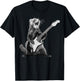Ferret Playing Guitar Rock and Roll Gifts Women Kid T-Shirt - T-Shirt | Black