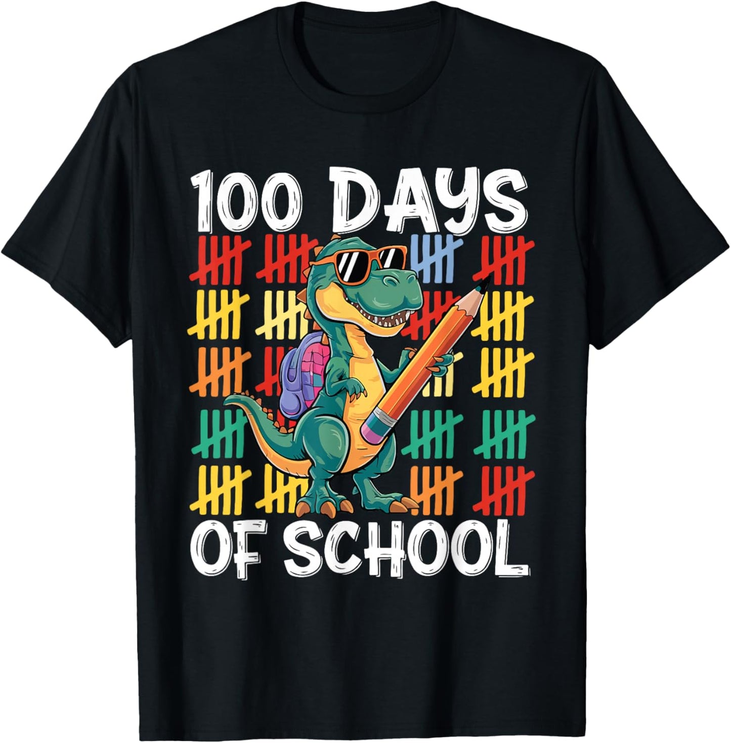 100th Day Of School Costume For Kids Girls Boys 100 Days T-Shirt - T-Shirt | Black